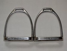 Klassische silberne Sprenger Steigbügel 12 cm Trittbreite für englisch Sattel