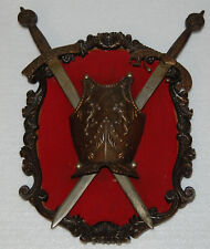 mittelalterliches Wappenschild Rüstung Harnisch 2 Schwerter Mittelalter Wappen