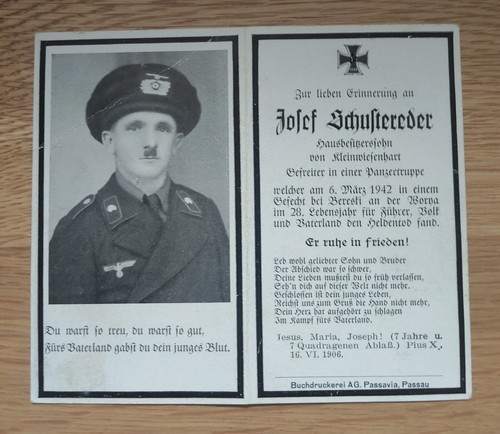 Sterbebild death card wk2 - death,
