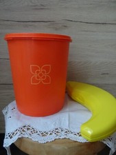 Set TUPPERWARE Dose Orange VINTAGE Sonnendeckel  Banana Joe Banane Box Sammlung