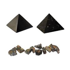 Edel Schungit 10 Steine 20g Schungit Pyramide Poliert Unpoliert je 5 cm Shungit