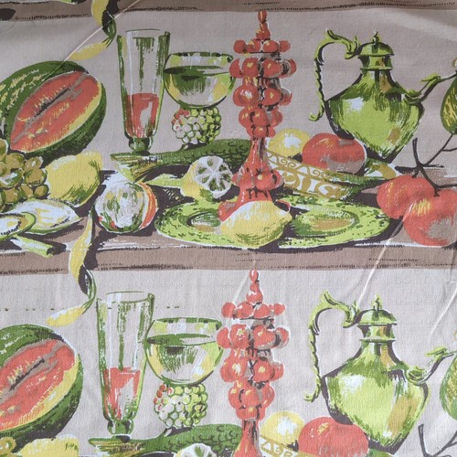 Vintage gardinenstoff 60er - vintage,