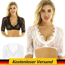 Damen Sexy Spitze Dirndlbluse