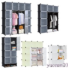 DIY Kleiderschrank Garderobe mit Türen Steckregal Regalsystem Schuhregal Würfel