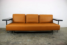 Rolf Benz Dono6100 Couch Dreisitzer Braun Leder Ausziehbar Liege Designer Sofa