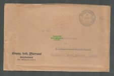 B-5676 SBZ Gebühr Bezahlt Brief Holzthaleben 1945 Mühlhausen Pfarramt