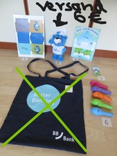 1x BBBank-Werbung, WAHL: Bastel-Spardose, Biber, Rechengeld, Stifte, Luftballon