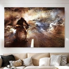 Abstraktes Motorrad Wandbild