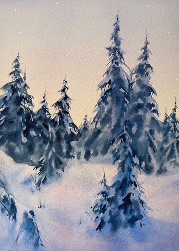 Originales gemälde aquarell - ,
