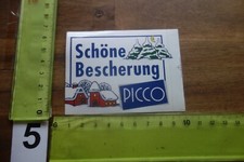 Alter Aufkleber Coffee Kaffee PICCO Espresso-Tassen Spruch SCHÖNE BESCHERUNG