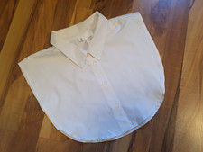 Klassischer Blusen-Kragen weiß 2 (44-48) falscher Kragen Fake Kragen geknöpft