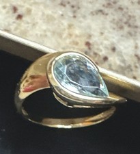 Ring mit Aquamarin, 585er