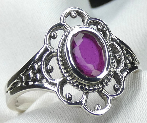 Rubin ring 925 silber - rubin,