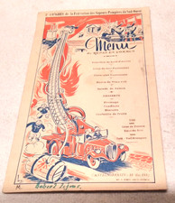 Alte Menu Karte Frankreich 1947- hinten Beschrieben