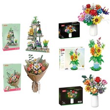Bausteine Blumen Set romantisch schön Wohndeko Freizeit Spielzeug