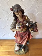 Blumenmädchen mit gans - mit, gans-