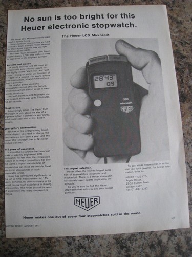 Heuer electronic stopwatch lcd - electronic,