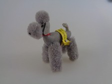 Steiff Hund Wollminiatur Woll-Pudel 1506,45 grau 1959 - 1967 6cm (8702)