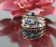 Brillant und Saphir Ring in