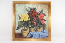 N88O25- T. Musyl Gemälde Blumenstillleben signiert und datiert (19)62