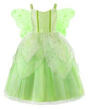 Mädchen Tinker Bell Kleid Fee Blume Verkleidung 120 Grün