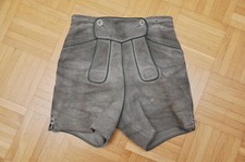 Trachtenlederhose kurze Lederhose m. Latz u. viel Patina gebraucht alt f. Kinder