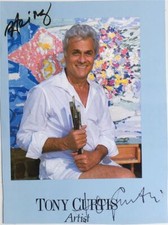 Tony curtis autogrammkarte - curtis,