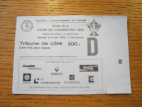 1992 ticket luxembourg - 06.06.1992, ticket: