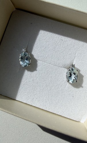 18k white gold aquamarine - white,