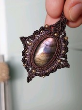 Makramee Kette mit Multikolor