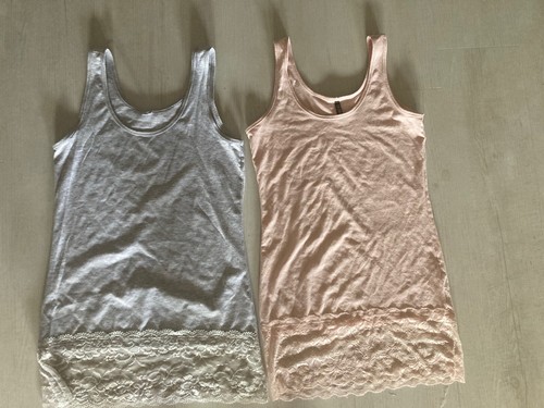 Tops lang spitze grau - grau, one
