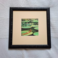 gerahmtes Bild Kunstdruck "Lilly Pond" Beth Hoeckel Glas Passepartout 35 x 35 cm