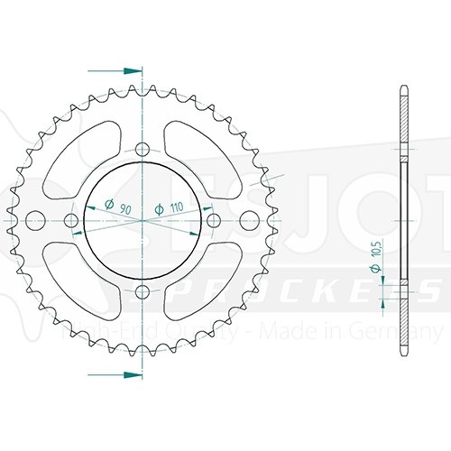 Stahl kettenrad für - stahl, cpi