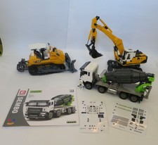 Baustelle Bagger Betonmischer Planierraupe - Klemmbausteine Brix ohne Lego Figur