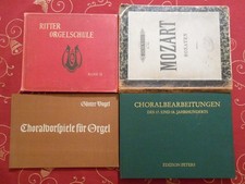 4 alte Orgel Noten Ritter