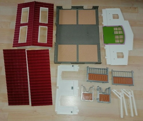 Schleich reiterhof stall weiss - stall,