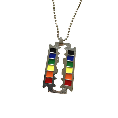 Metall halskette lgbtq rainbow - lgbtq,