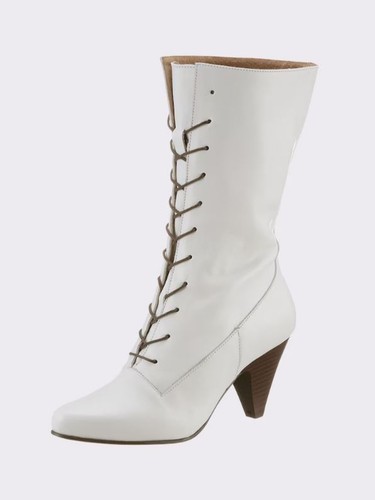 Leder stiefel weiß - 38, heine