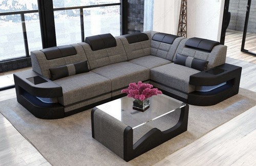 Stoff ecksofa sofa polsterecke - ecksofa,
