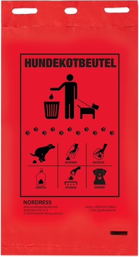 Brubaker hundekotbeutel rot - rot,