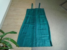 Damen Mädchen Unterziehkleid Petticoat leichtes Träger Glanz Kleid lang Smaragd