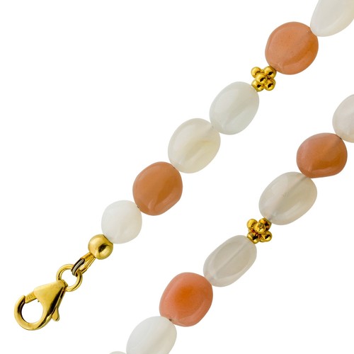 Mondstein armband gelbgold - mondstein,