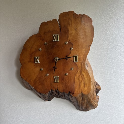 Vintage mcm wall clock red - vintage,