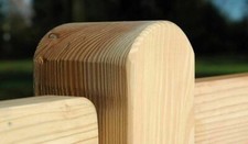 Zaunpfosten Lärche Pfosten Typ A 90x90mm Kopf abgerundet