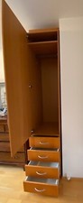 Garderobenschrank Buche, mit Garderobenteil, max. 3 Böden und 4 Schubladen unten