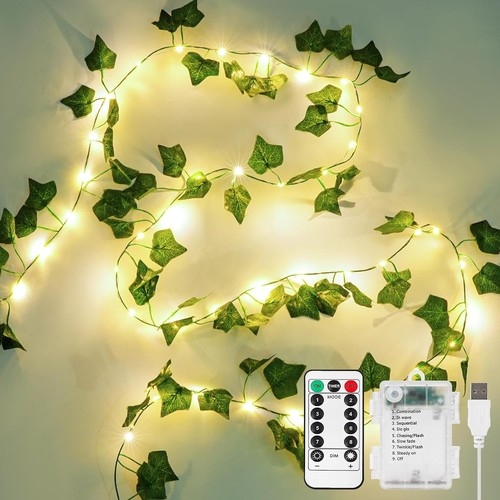 Lichterkette efeu 10m - efeu, 100
