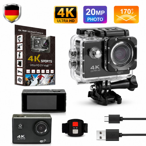 Wasserdichte actionkamera - 4k,