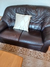 Doppelsofa aus echtem Leder