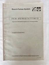 Auflösung.Oldtimer-Werkstatt.Bosch Werkstattinfo Skoda Felicia-Ausgabe 36-Heft