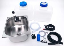 12V Camping Spüle Bausatz mit 10L Kanister Spülbecken Waschbecken Set Wohnmobil